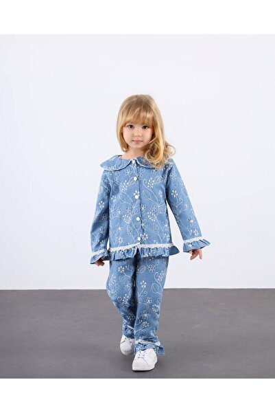 WİKİBOOM Set cu imprimeu floral de sezon pentru fete – Jachetă și pantaloni d...