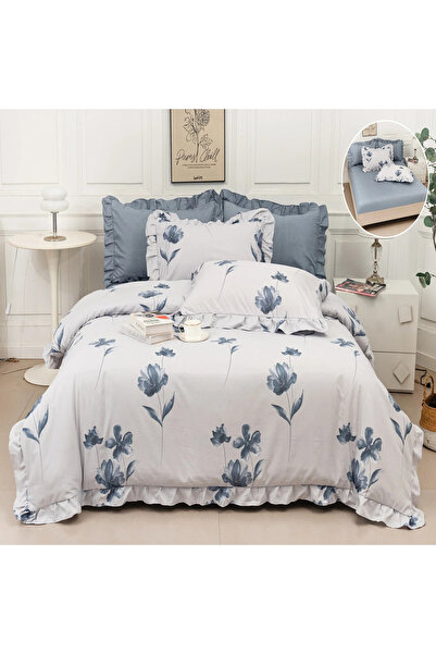 Casa Pucioasa Duvet Cover Set Set - 6 Pieces, Finet with Ruffles and Stretchy...