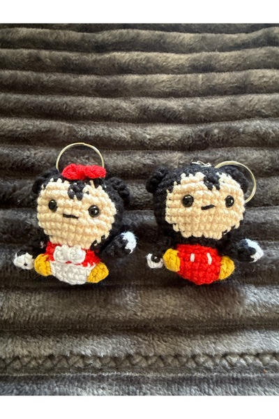 amigurumibaby مجموعة من 2 سلسلة مفاتيح أميجورومي