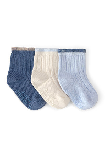 Carter's Baby Boy 3-Piece Socks Newborn-24 Months Multi-Colored