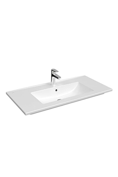 VitrA S20 Square Etajerli Lavabo 100x47 cm Beyaz 7678B003-0001