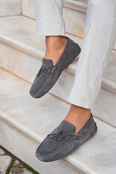 Makosen Dikişli Hakiki Deri Erkek Babet