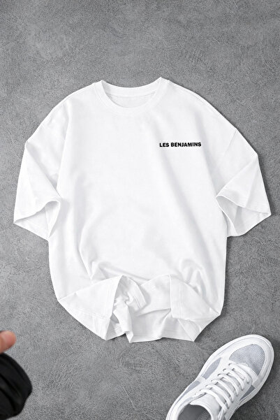 Revasser Unisex Women/Men Lessbenjamı Special Printed Oversize Combed Cotton ...