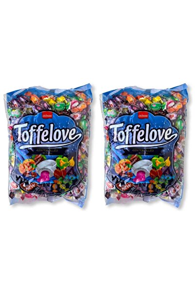 Morello SET 2 PIECES - Toffelove Tutti Frutti Toffee Candies, 800 g Bag (Pack...
