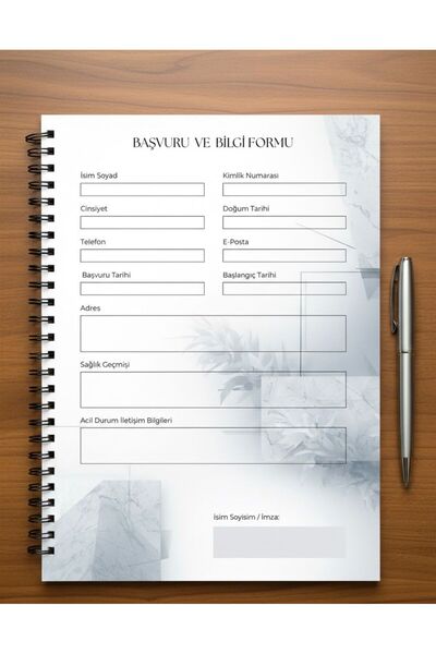 İmajmix A5 Application and Information Form Notebook – 120 Gr Thick Paper – 3...