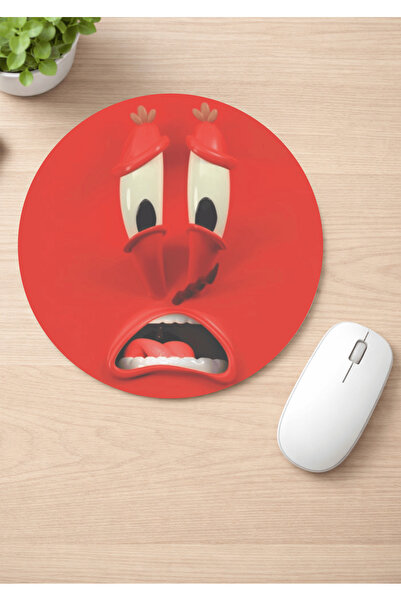 Eylül Design Spongebob Printed Round Non-Slip Mousepad Ergonomic Mouse Pad