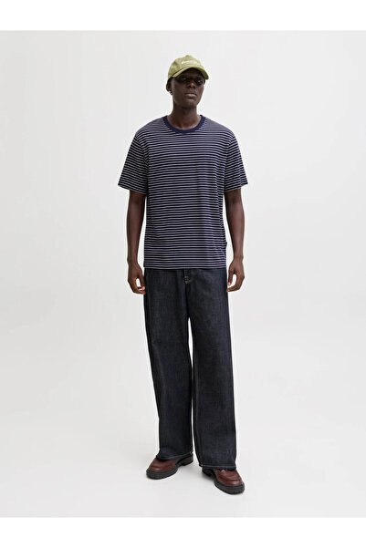 Jack & Jones guler rotund Bleumarin Bărbați tricou 12288015