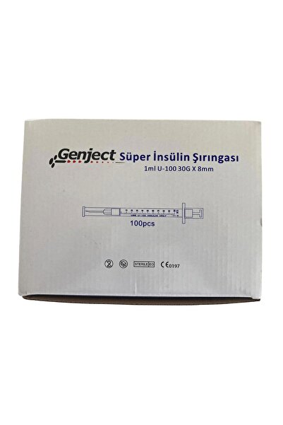 Genject - 1 ML SÜPER İNSÜLN ŞIRINGASI U-100 30GX8MM - 100 ADET