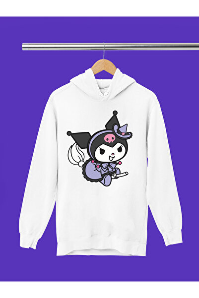 MAGORS Kuromi Printed 3-Yarn Quality Soft Texture Hooded Children's Sweatshirt