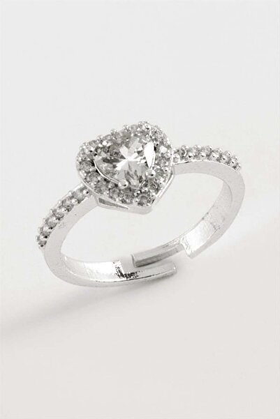 BRIDEIST WEDDING CO Serious Relationship Ring |   Silver Heart Stone Adjustab...