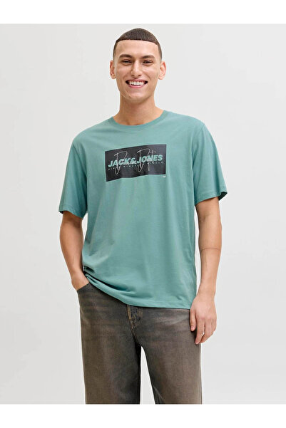 JJCOLE Print Men's T-Shirt Crew Neck Short Sleeve
