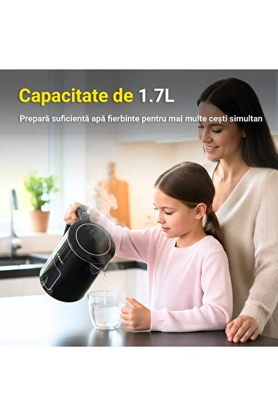 COOK-IT Fierbator digital inox COOK-IT, 2000W, 1.7L, 40C - 100C, afisaj digital, 13 setari, oprire automata