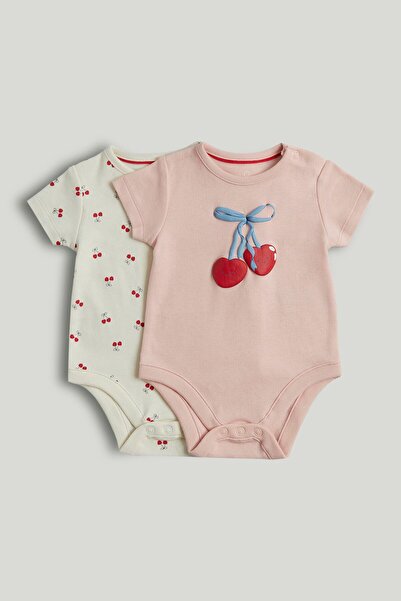 MOTHERCARE 2 Pack Cherry Short-Sleeved Bodysuits