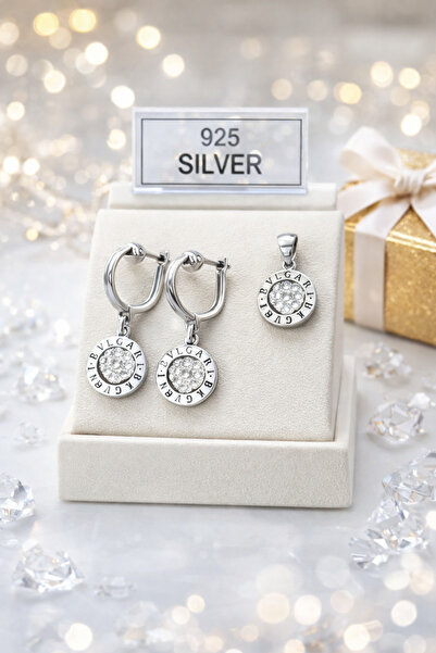 oceansilverart 925 Ayar Gümüş Bulgarı Tarzı Kalp Motifli Taşlı Set – Küpe Kol...