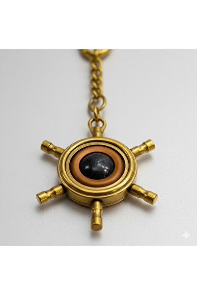 Kuzey Tacı Nautical Collection: Genuine Brass Rudder Figured Magnifying Glass...