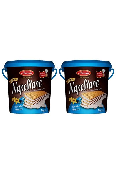 Morello SET 2 PIECES - Vanilla Cream Wafer Roll Tubes, Crispy Snack Biscuits,...