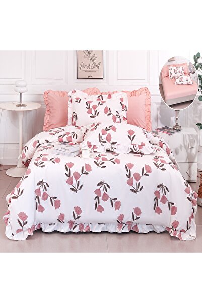 Casa Pucioasa Duvet Cover Set Set - 6 Pieces, Finet with Ruffles and Stretchy...