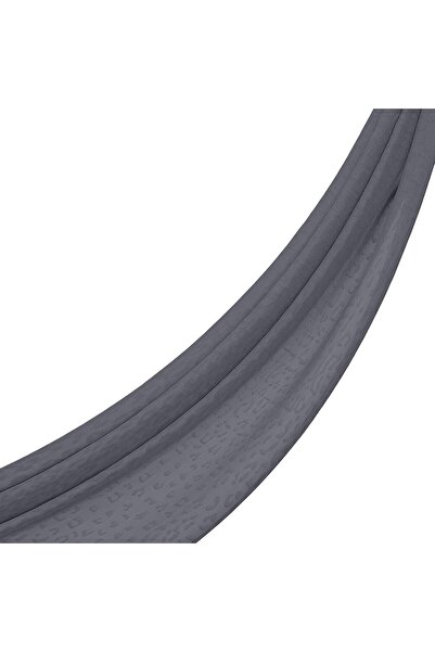 ipekevi Σάλι με Μονόγραμμα - Μοτίβο Λεοπάρ - Ασημί