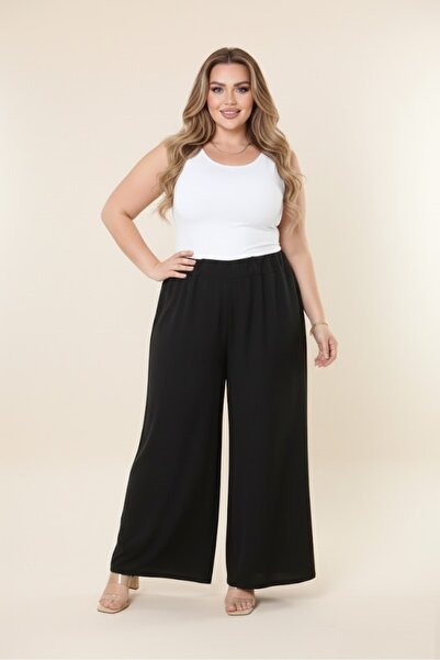 Butik Nilyam Γυναικείο παντελόνι Aerobin μεγάλου μεγέθους με άνετη εφαρμογή, ...