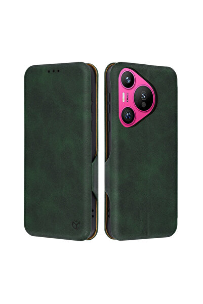 Techsuit Portofel Huawei Pura 70 Safe Plus 360°, verde