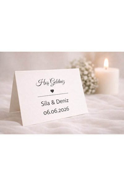 Frisson Söz, Kına, Nişan, Düğün, Kişiye Özel Masa Kartı 20 Adet