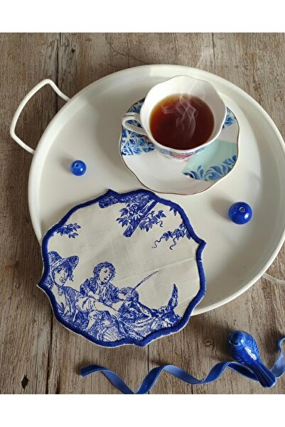 Doğa teks home Vintage Nakış İşlemeli Sunum Peçetesi(2 adet)