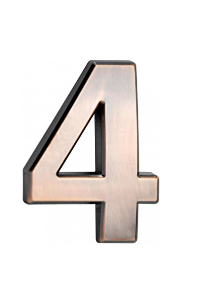 Strend Pro MagicHome house number, digit 4, PVC, Antique Bronze, 70x100mm, 3D