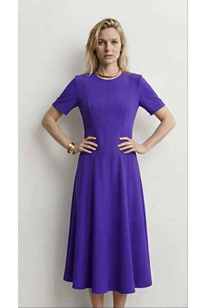 Swass Dalie Midi Flared Dress Purple