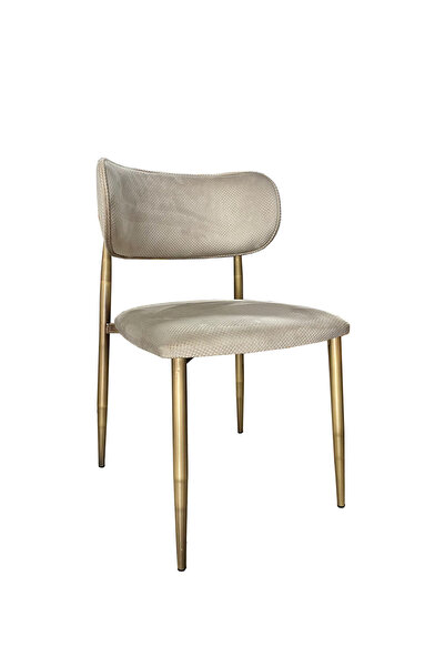 monitasarım Sahara - Latte Metal Sandalye - Yemek Sandalyesi - Mutfak Sandalyesi