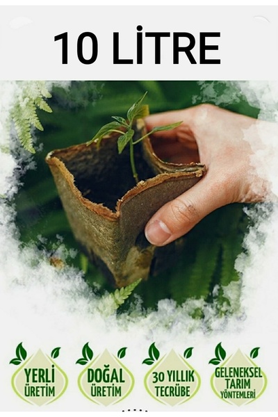 İkizler Doğal Üretim Gübreli Organik Torf Fide Çiçek ve Bitki Toprağı 10 Litre