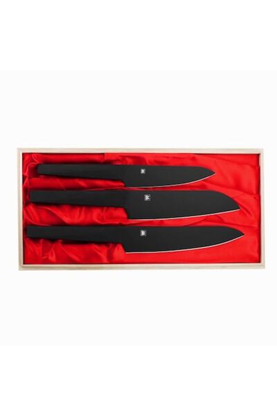 Satake Black Set of 3 Kitchen Knives