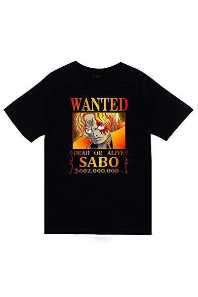 fame-stoned One Piece - Sabo - Tricou negru unisex, 100% bumbac, cu imprimeu ...