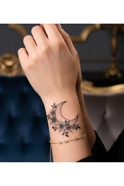 deepmoon Gerçek Dövme Görünümlü Ay Ve Güneş Modelli 3 Boyutlu Tattoo