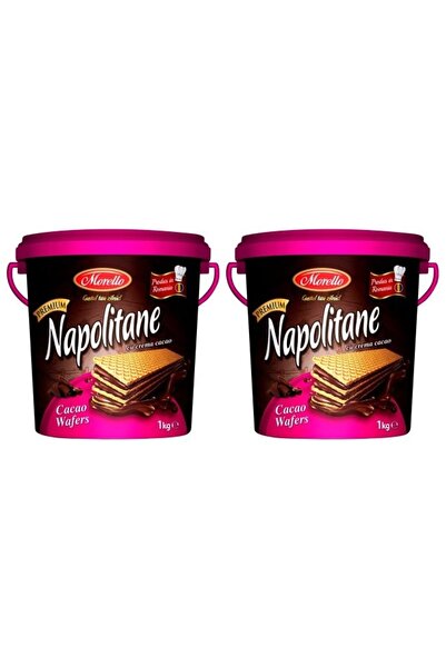 Morello SET 2 BUCĂȚI - Galeată cu rulouri de napolitane cu cacao 1 kg