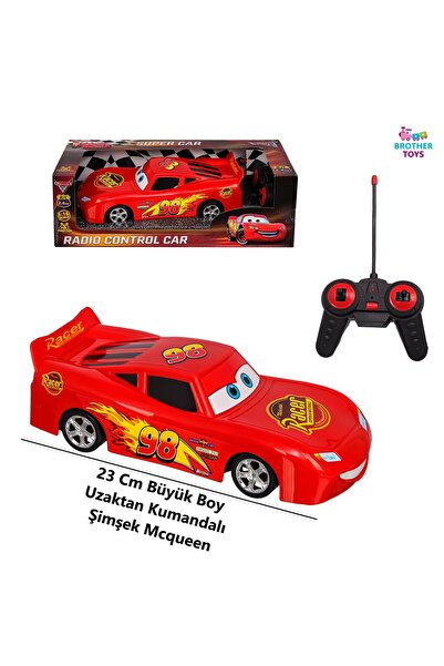 Brother Toys 23 Cm Büyük Boy Şarjlı Cars Şimşek Mcqueen Uzaktan Kumandalı Ful...
