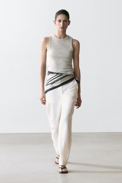 Massimo Dutti Keten klasik pantolon