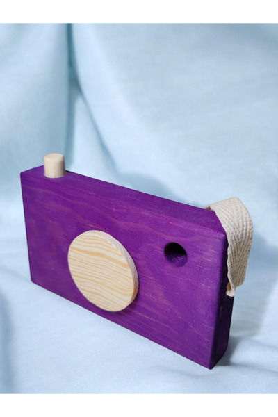 websunday Wooden Toy Camera Natural Handmade Toy