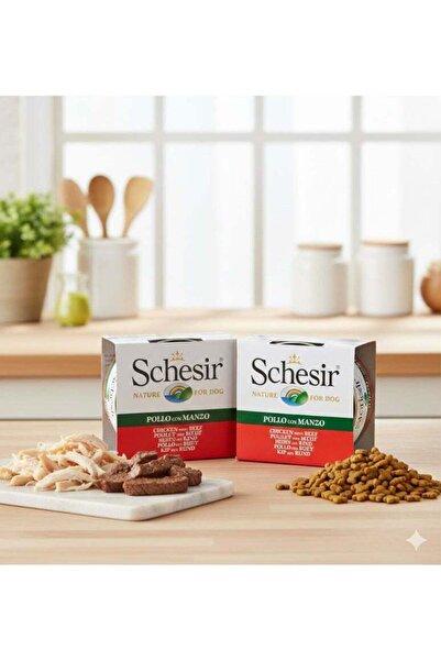 Schesir Natural Dog Food - Chicken Fillet with Beef - Pack of 2