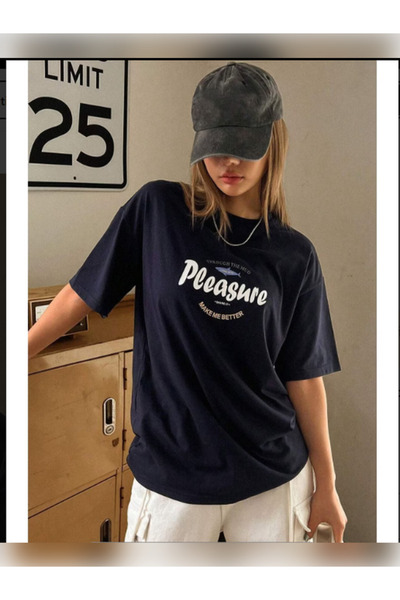 TİMİSİVA Tricou unisex supradimensionat ARTISTIC cu imprimeu guler rotund cu ...