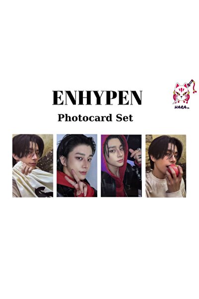 Hara Company مجموعة بطاقات صور جيك من ألبوم "فانيش" لفرقة إينهايبن (4 قطع) مص...