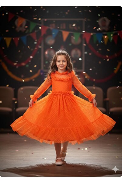 BEGONYA BEBECE KIDS Girls' Seasonal Dress for Festivals, Weddings, Invitation...