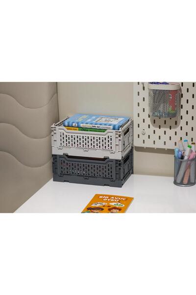 Dune Spice House Spice Crate Katlanabilir Mutfak Düzenleyici Bej 40x30x 14.5