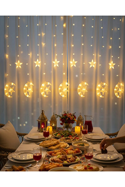 Epilons Warm White Moon Star Light String Party Wedding Ramadan Decor