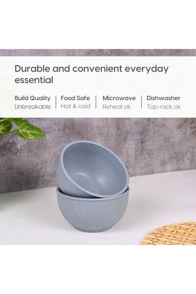 REuse Reusable Bowl 500 ml | Made from coffee husks | 1 piece | Azur Grey