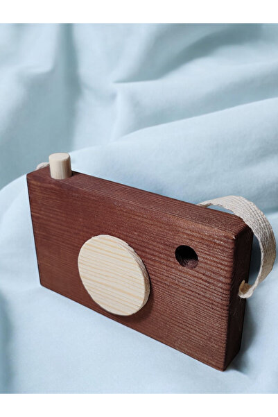 websunday Wooden Toy Camera Natural Handmade Toy