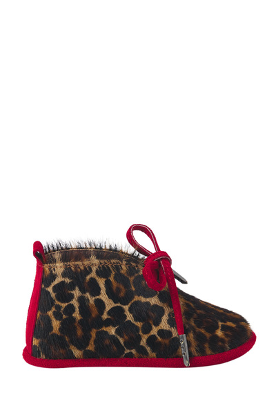 ToH Shoes Pantofi Urban Baby Piele Animal Print – Rosu