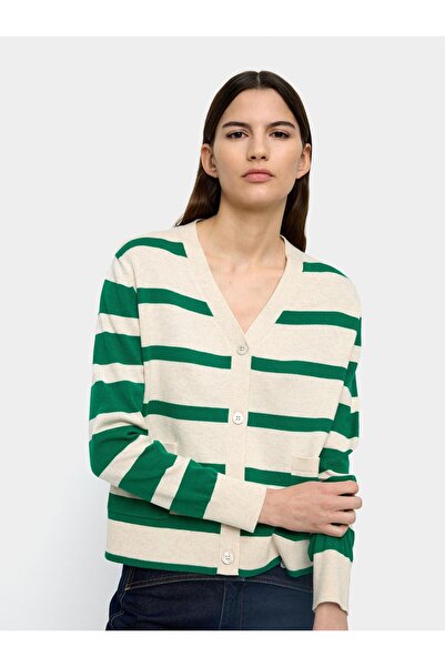 PARFOIS Kadın Çizgili Örme Hırka