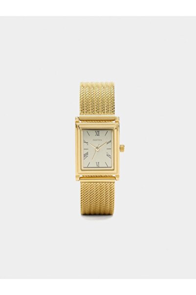 PARFOIS Kadın Çelik Örgü Kordonlu Kare Saat