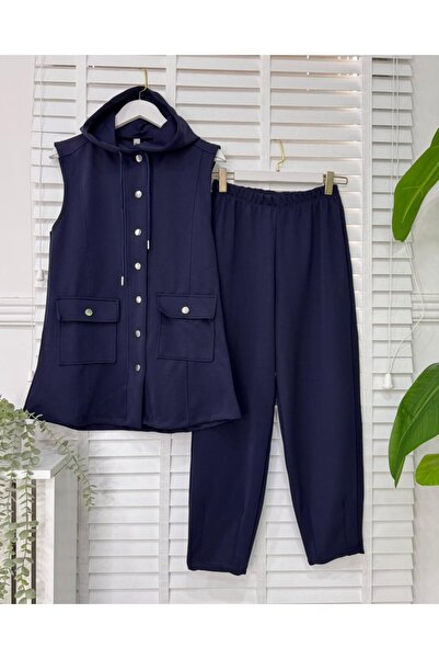 onix Erva Ikili Suit Navy Blue