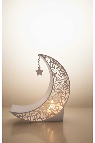 Tealight Candle Holder Crescent Decorated Starry Battery Powered Led